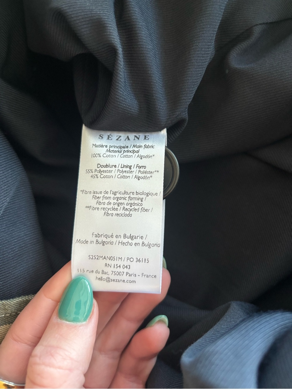 NWT Clyde Trench Coat in Beige and Moss Green Checks Size 4/36 - Picture 9 of 10
